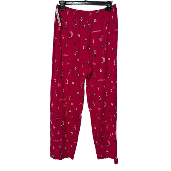 HUE Womens Small Holiday Classic Pajama Lounge Pants Christmas Cocktails Snowmen - Picture 5 of 10